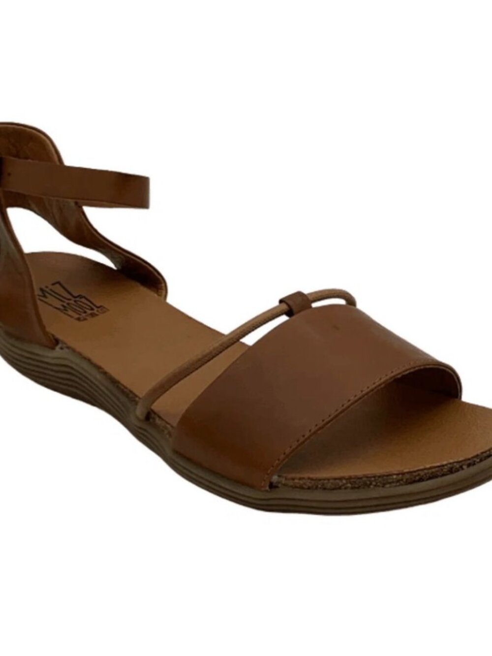 NWT Miz Mooz "Marcie" Leather Ankle Strap Sandals in Brandy (Brown). Size 12
